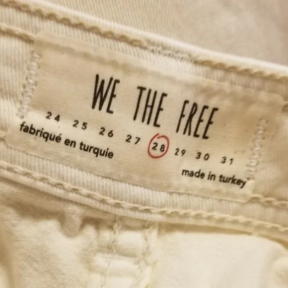 Free People Cream Wide-Leg Cropped Jeans - Picture 9 of 13